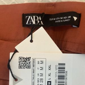 NWT Zara long pants - burnt orange color. Beautiful pants! Never worn